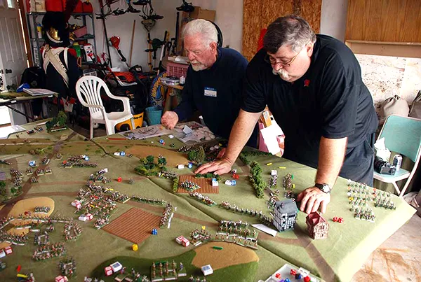 Duke Seifried and Mark Anderson playing in 200th anniversary Waterloo game