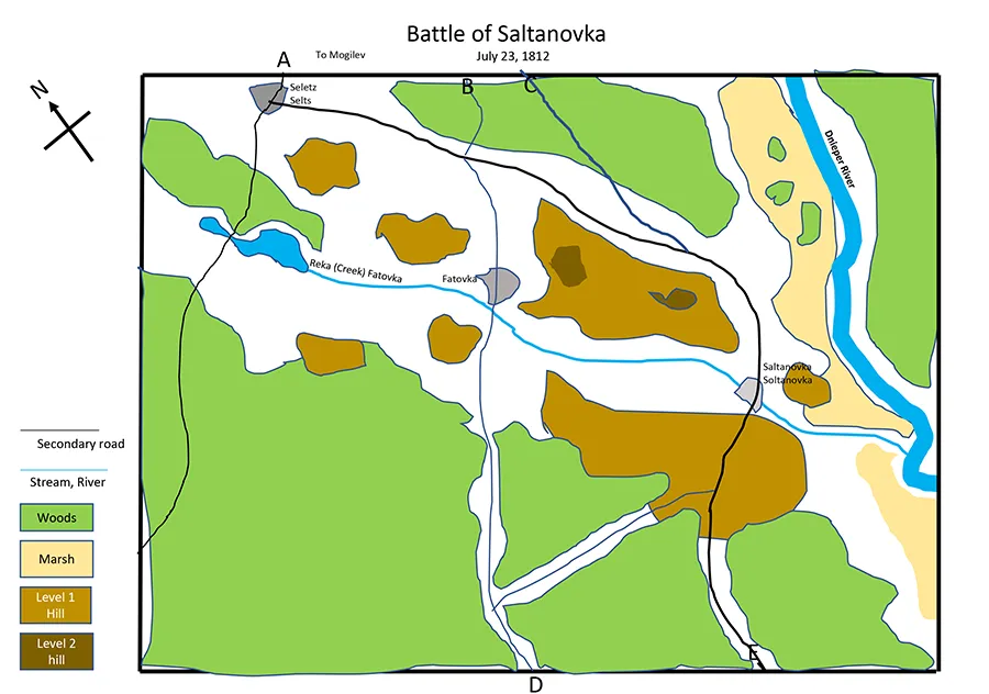 Charge! Eagles Rising Battle of Saltanovka Scenario Book Map